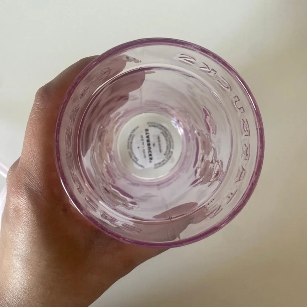 2026 Starbucks Japan Exclusive Sakura Glass Cup with Straw - Picture 7 of 8